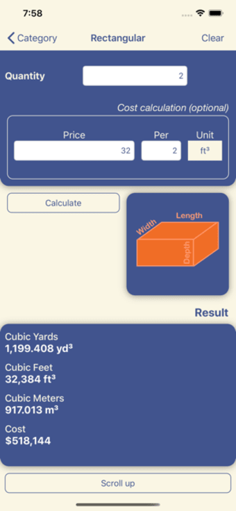 Image 0 for Cubic yards calculator + …
