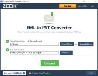 Imagen 1 para Zook EML to PST Converter