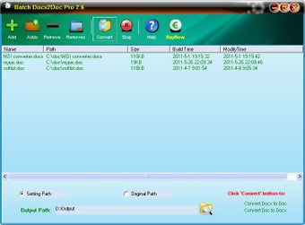 Image 0 for Batch Docx to Doc Pro