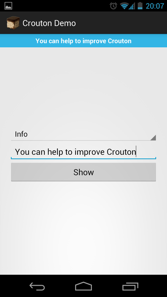 Imagen 2 para Crouton Demo Application