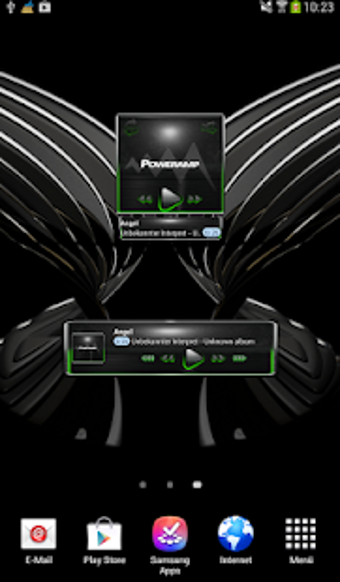 Imagen 1 para Poweramp widget Green Glo…
