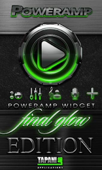 Imagen 1 para Poweramp widget Green Glo…