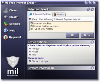 Imagen 0 para Mil Free Internet Eraser