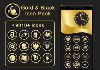 Image 1 for Gold & Black Icon Pack 90…