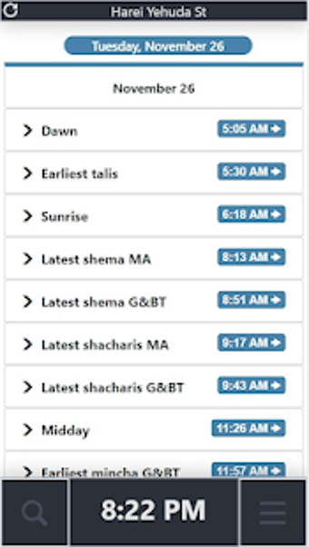 Image 1 for Official MyZmanim App