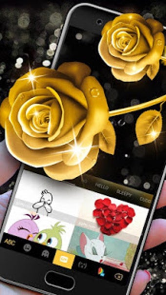 Imagen 1 para Gold Rose Lux Keyboard Th…