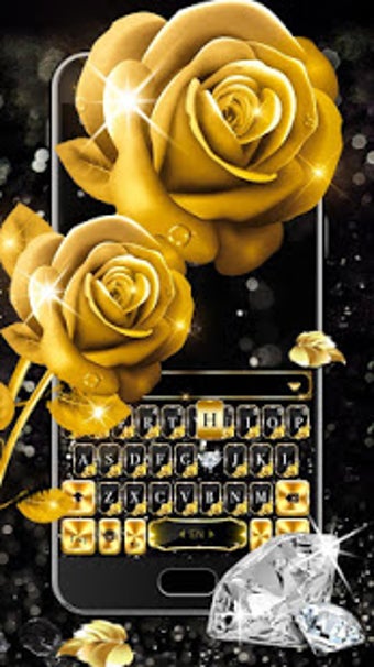 Imagen 3 para Gold Rose Lux Keyboard Th…