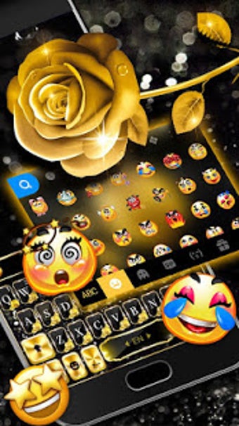 Imagen 2 para Gold Rose Lux Keyboard Th…