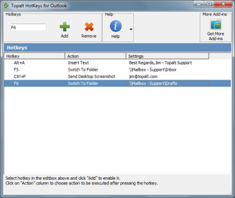 Imagen 0 para Topalt Hotkeys for Outloo…