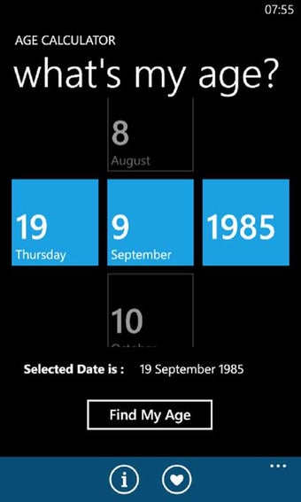 Image 1 for Age Calculator for Window…