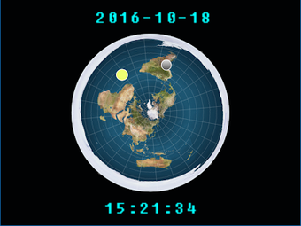 Image 1 for Flat Earth Sun/Moon Clock