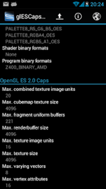 Image 0 for OpenGL ES CapsViewer