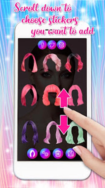Image 2 for Pink Hair Photo Editor  P…