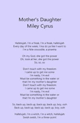 Image 1 for Mother's Daughter - Miley…