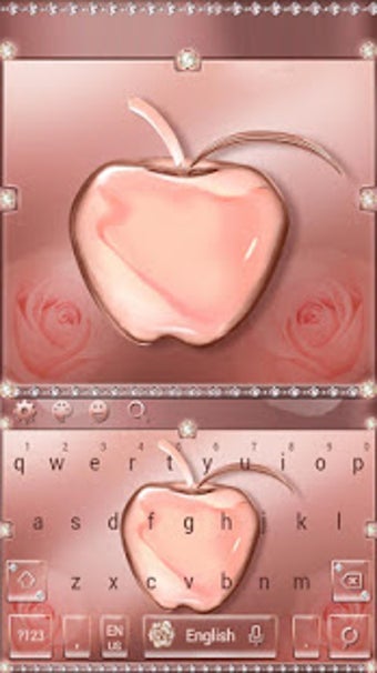 Image 1 for Crystal Apple Rose Gold -…