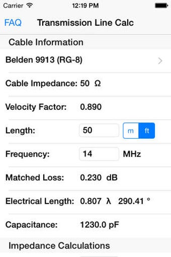 Image 0 for Transmission Line Calc