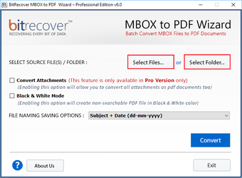 Imagen 0 para BitRecover MBOX to PDF Wi…