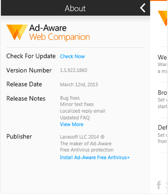 Imagen 1 para Ad-Aware Web Companion