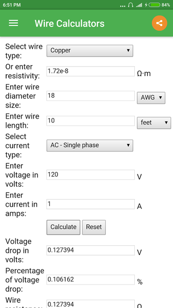 Imagen 0 para Wire Calculator