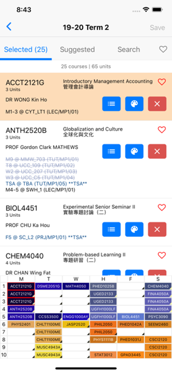 Image 0 for CUTS - CUHK Timetable Sys…