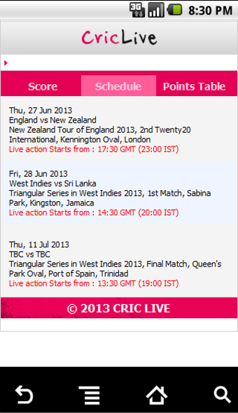 Image 0 for Cric Live