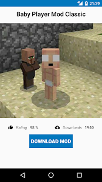Image 1 for Baby Player Mod for MCPE
