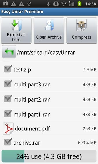 Image 0 for Easy Unrar, Unzip & Zip