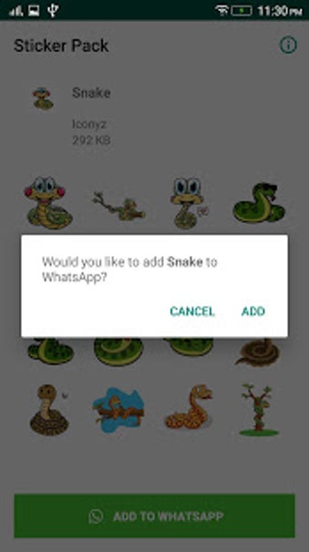 Image 2 for Snake WAStickers for What…