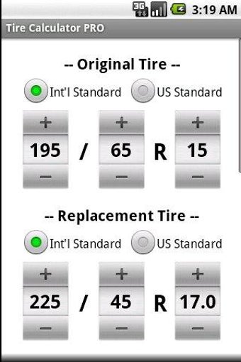 Image 2 for Tire Calculator PRO