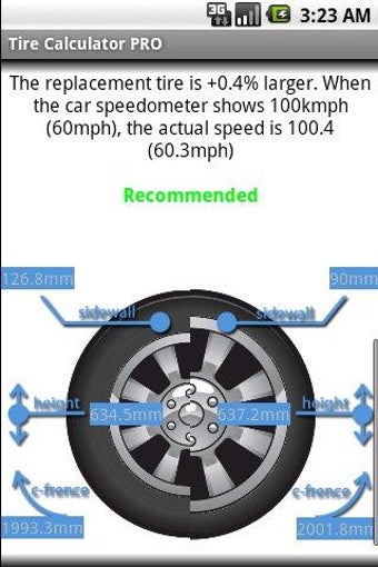 Imagen 3 para Tire Calculator PRO