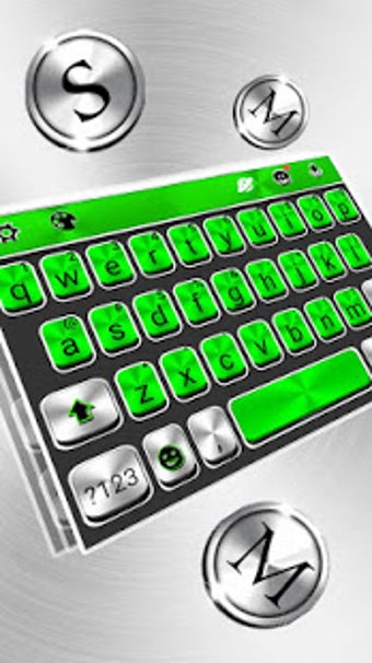 Image 2 for Metal Green Tech Keyboard…
