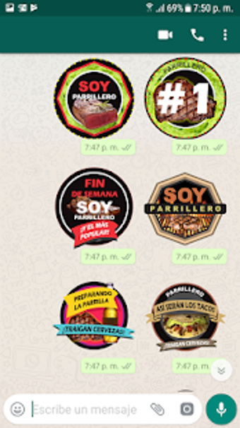 Image 0 for Carnita Asada Stickers
