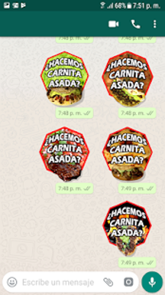 Imagen 2 para Carnita Asada Stickers