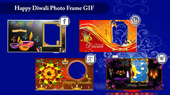 Imagen 3 para Happy Diwali GIF Photo Fr…
