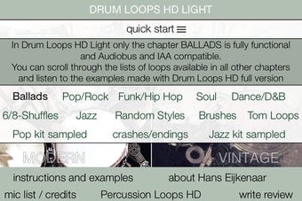 Image 0 for Drum Loops HD Light