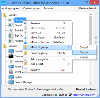 Image 1 for Win+X Menu Editor for Win…