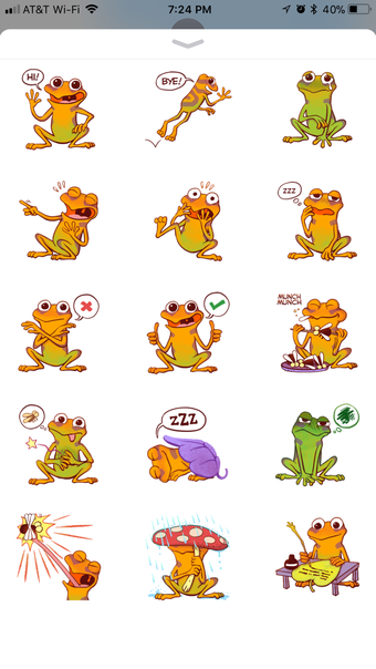Image 2 for Orange Frog Sticker Pack