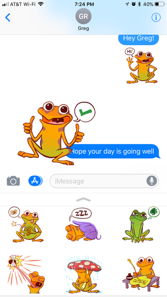 Image 1 for Orange Frog Sticker Pack