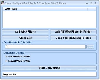 Image 0 for Convert Multiple WMA File…