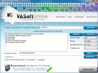 Imagen 0 para MySpace MP3 Downloader