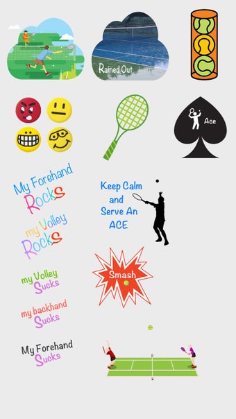 Imagen 2 para Fun Tennis Stickers