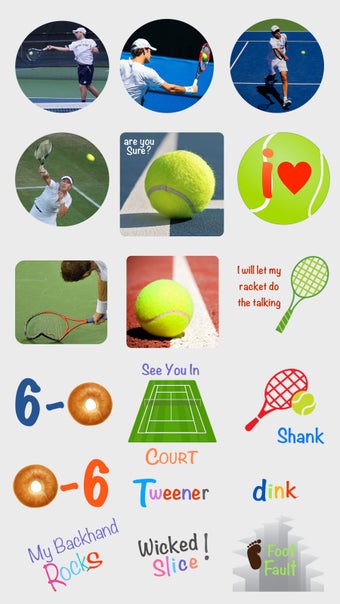 Imagen 3 para Fun Tennis Stickers