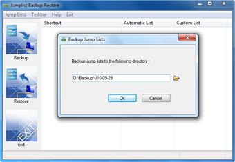 Image 0 for Jumplist Backup Restore
