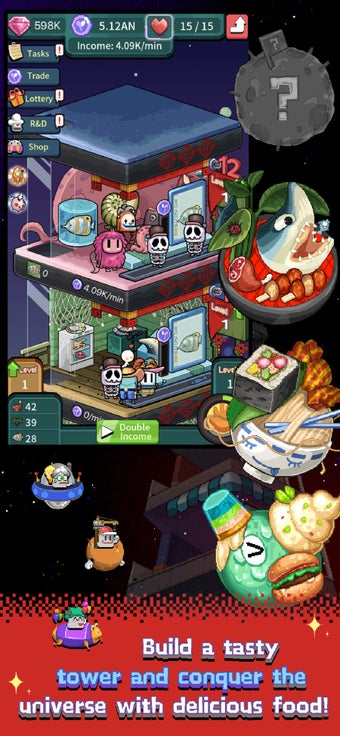 Image 3 for Foodie Tower: Idle Shop T…