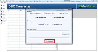Imagen 0 para GainTools DBX to PST Conv…