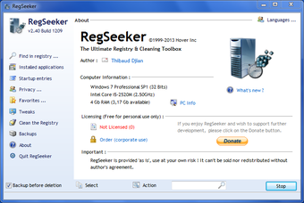 Imagen 0 para RegSeeker Portable