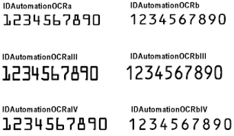 Image 0 for IDAutomation OCR Font Adv…