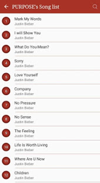 Image 1 for All Justin Bieber Songs L…
