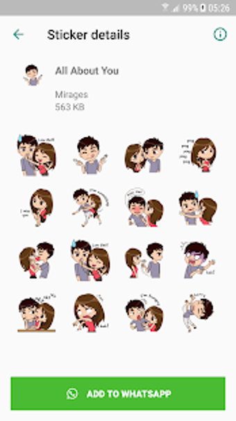 Imagen 3 para Love Story Stickers - WAS…