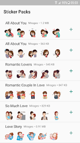 Imagen 2 para Love Story Stickers - WAS…